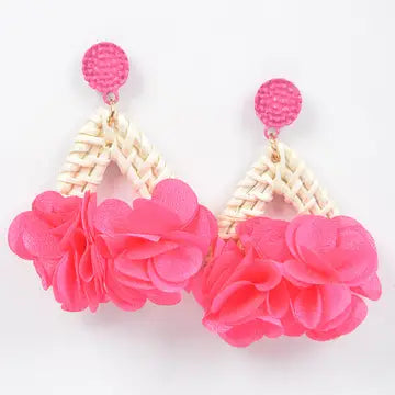 Flower Bamboo Earrings